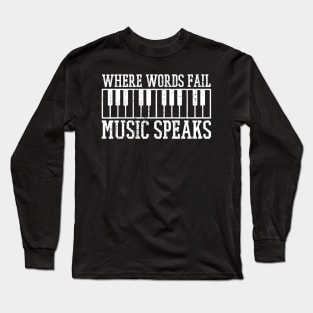 Piano Keyboard Pianist Music Teacher Gift Long Sleeve T-Shirt